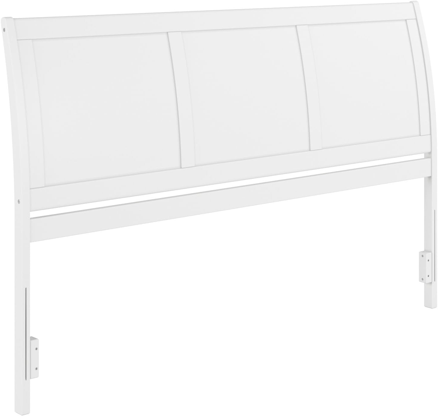 AFI, Portland King Sleigh Solid Wood Panel Headboard, White