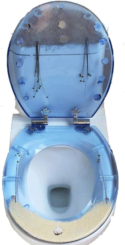 Transparent Aquarium Round Standard Size Toilet Seat 3D Effects Heavy Duty Lid with