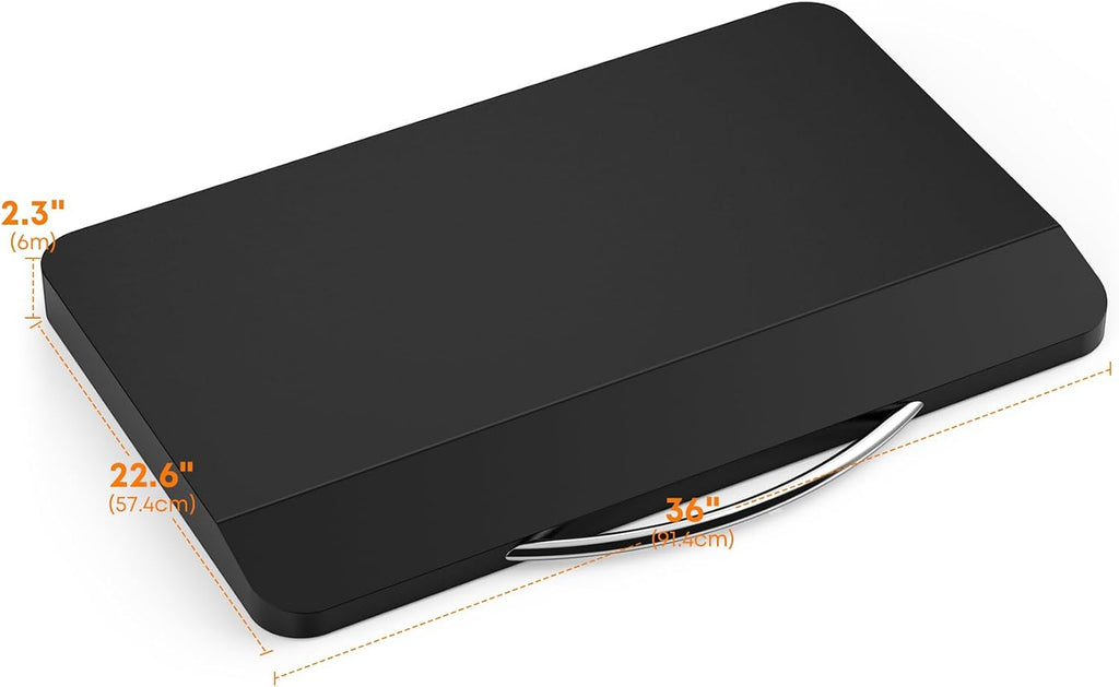 Stanbroil Hard Cover Hood 36 Inch Hard Top Lid for Cuisinart CGG-0036 36' 4 Burner Gas Griddle, Powder Coated Steel Griddle Lid with Handle, Black