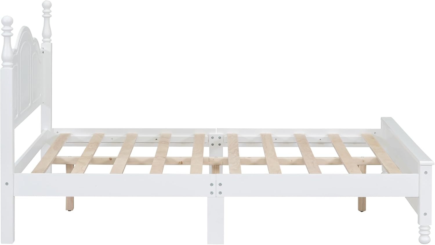 Flieks 3-Pieces Bedroom Sets,Full Size Wood Platform Bed Frame for Boys Girls Kids Adults Toddler and Two Nightstands-White