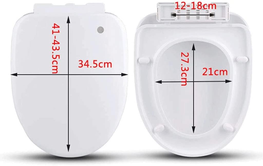 Toilet Lid- Faucet Round Front Slow Close White Seat with Non Slip Bumpers
