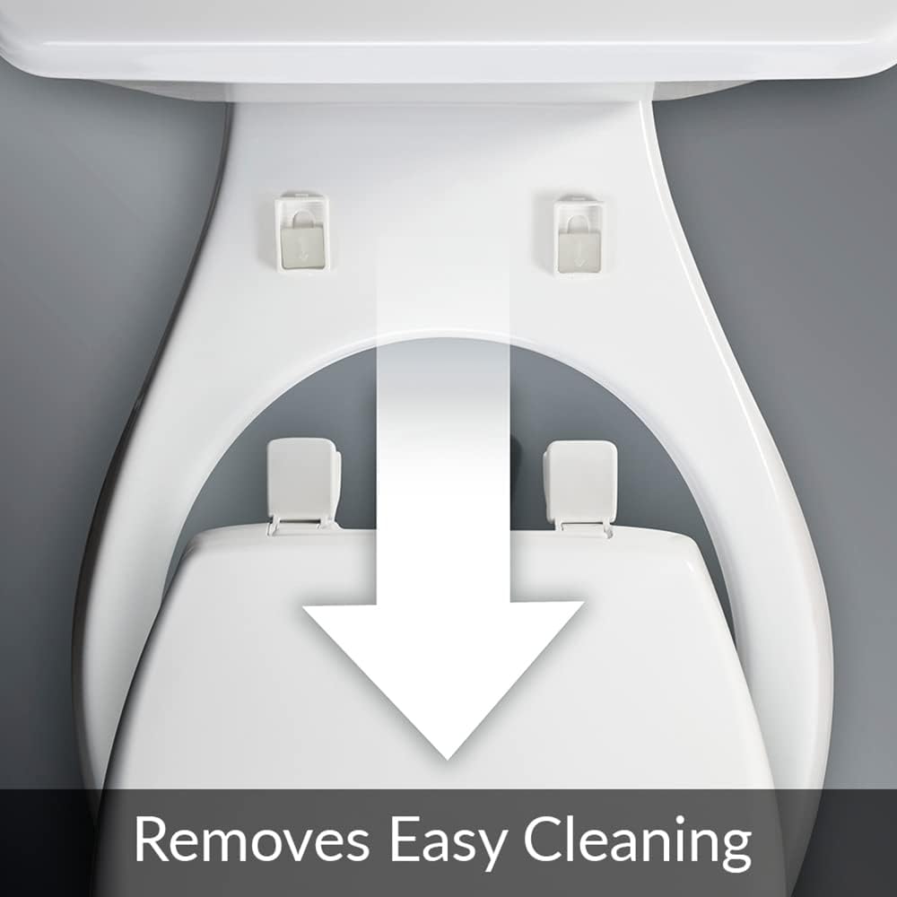 Bemis 1500EC Toilet Seats with Perfect Fit, Fresh Water Spray, Non-Electric, Easy to Install Bidets, ELONGATED, White, Includes 2 Seats & 2 Bidet Attachments