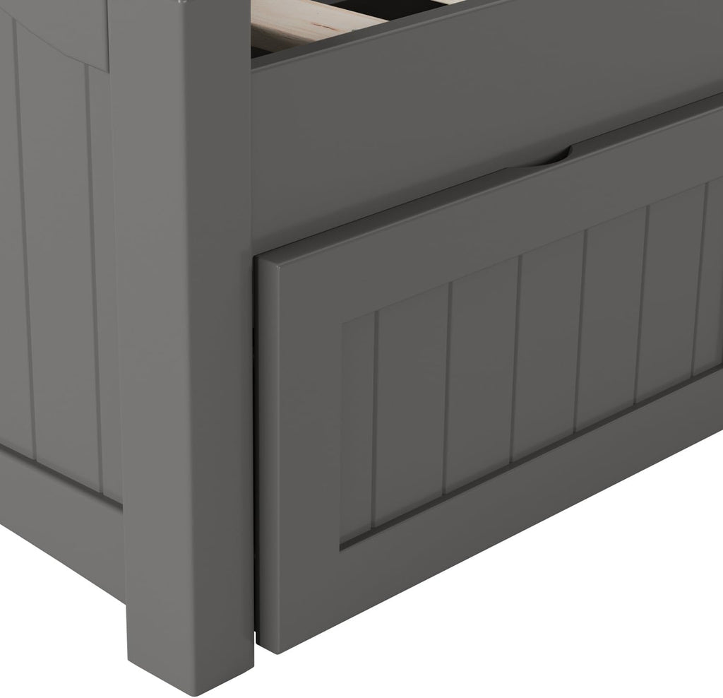 AFI Cambridge Twin Wood Daybed with Set of 2 Drawers in Grey