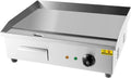 3000W Commercial Electric Griddle, 21.25' X 11.81' Stainless Steel Griddle with Anti-Splash Baffle 122-572℉adjustable Temp Control Countertop Flat Top Griddles for Pancake Steak Hamburger