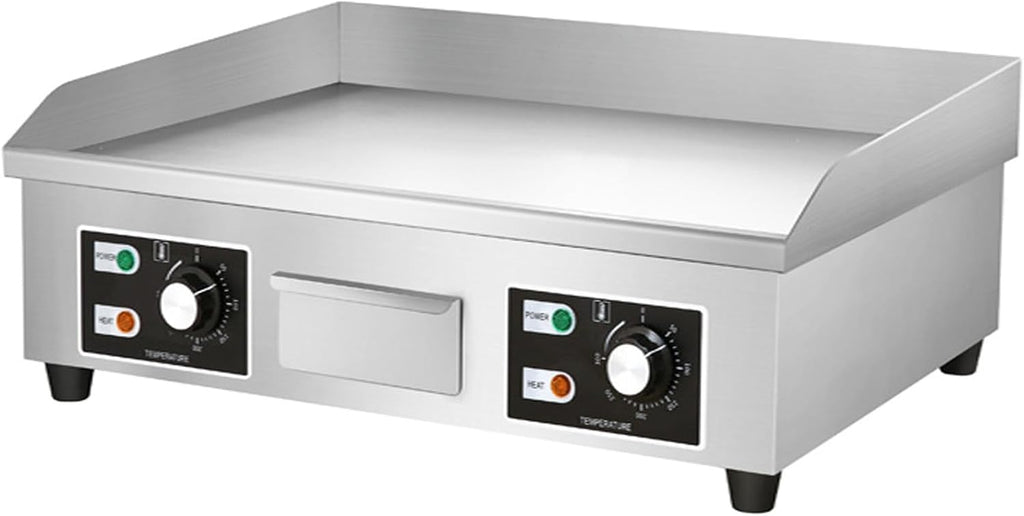 Commercial Electric Griddle 29 in, 220V 4400W Stainless Steel Countertop Griddle Nonstick Flat Top Grill Adjustable Temperature Control 122 ℉-572 ℉ for BBQ Restaurant