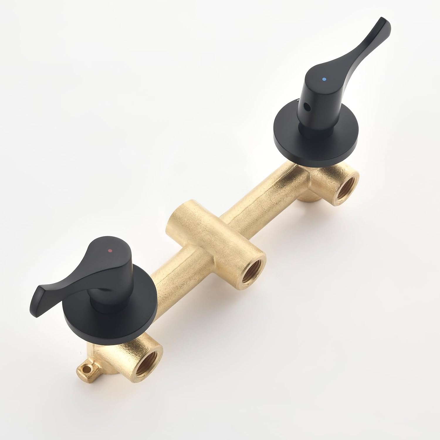 2 Handles Shower Faucet Set with Tub Spout Bathtub Shower Faucet Combo Set Shower System Complete Tub and Shower Trim Kit Wall Mounted Shower Fixtures Matte Black