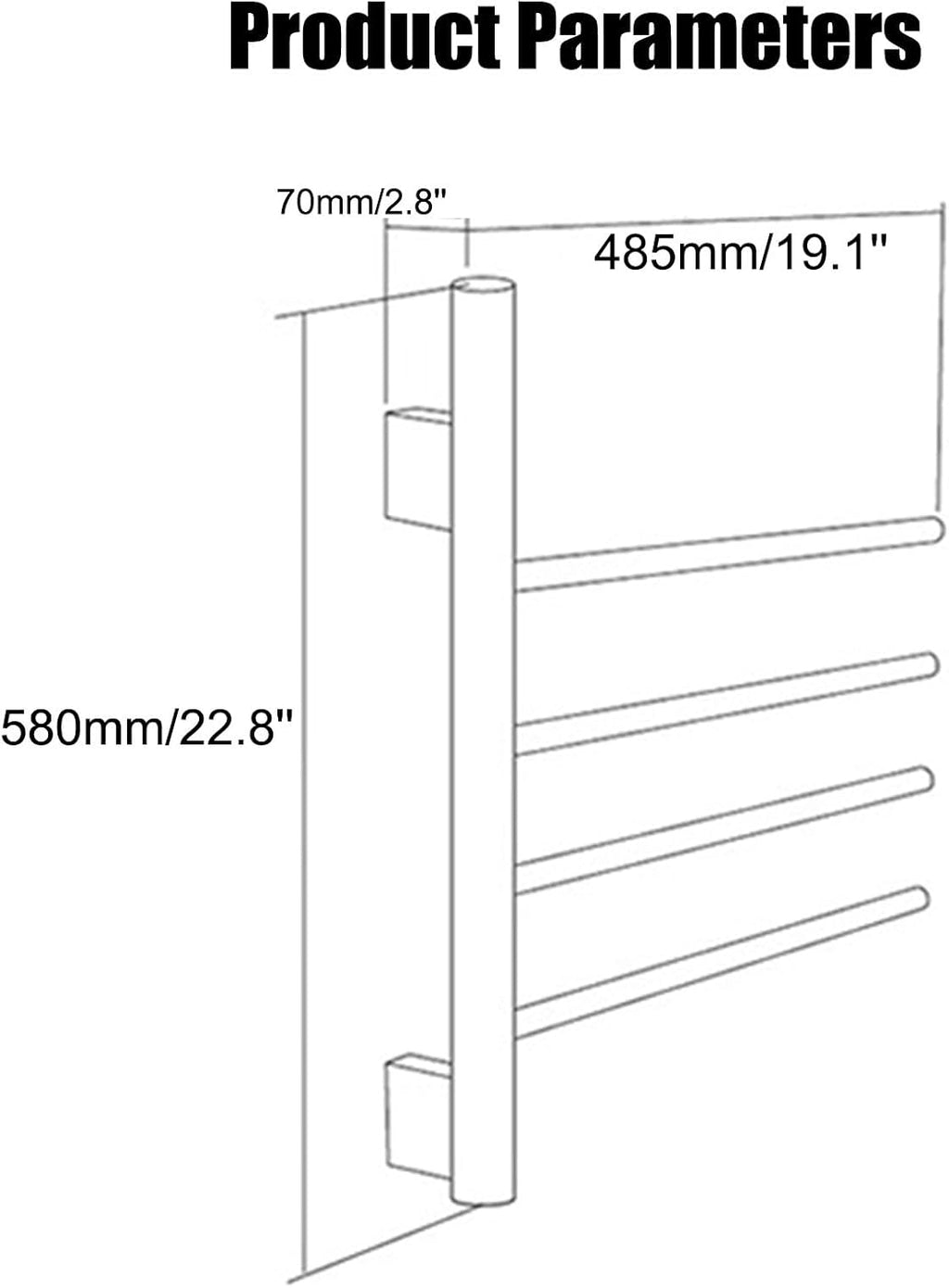 Heated Towel Racks Rotatable, Electric Towel Warmer for Bathroom Wall Mounted with Timer/Temperature Control,Gray