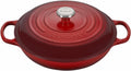 Le Creuset 5 Qt. Signature Braiser w/Additional Engraved Personalized Stainless Steel Knob - Cherry