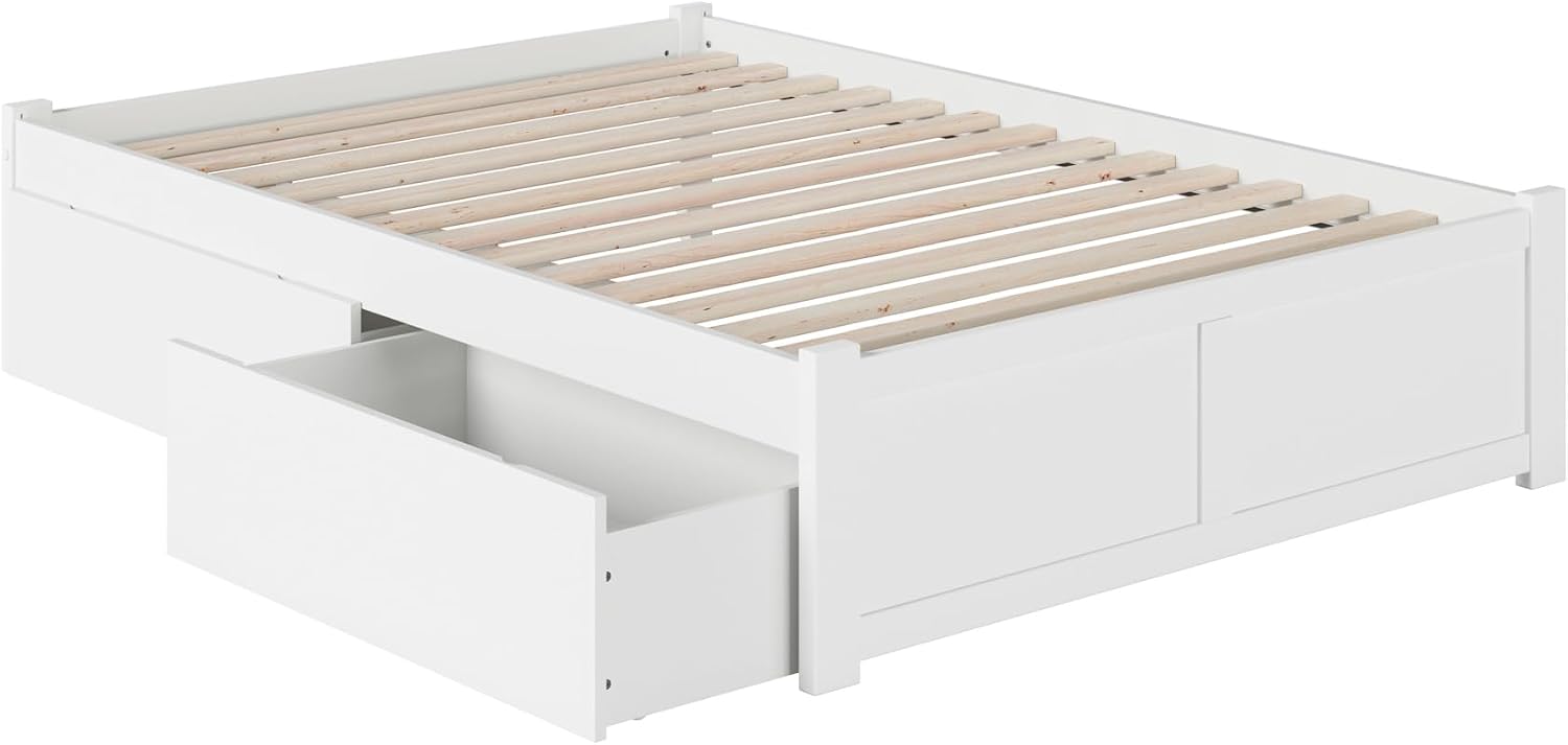 AFI Concord Platform Bed with Footboard & Storage Drawers