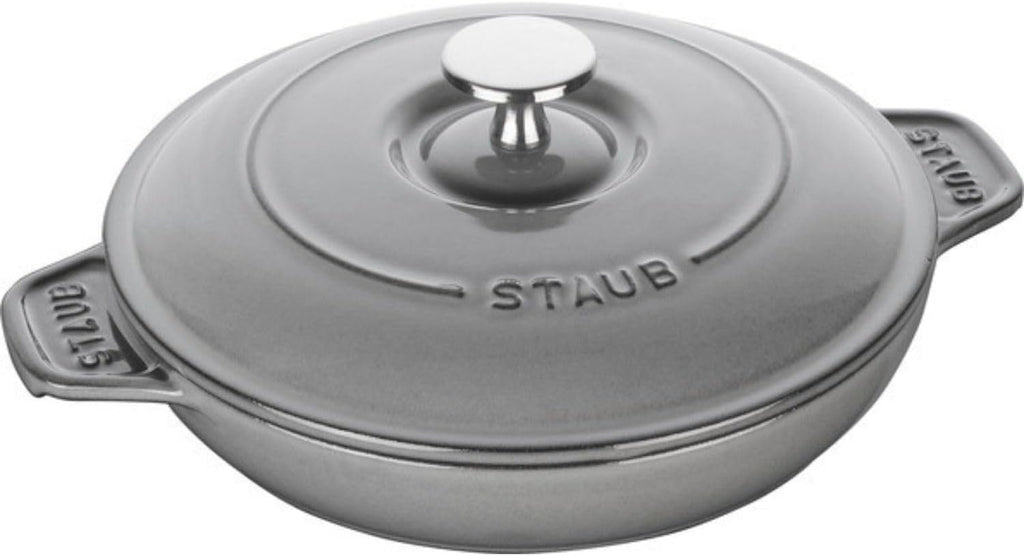 Staub 40509-578 Round Hot Plate, Gray, 7.9 inches (20 cm), Both Hands, Casting, Enamel, Shallow Type, Induction Compatible