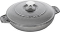 Staub 40509-578 Round Hot Plate, Gray, 7.9 inches (20 cm), Both Hands, Casting, Enamel, Shallow Type, Induction Compatible