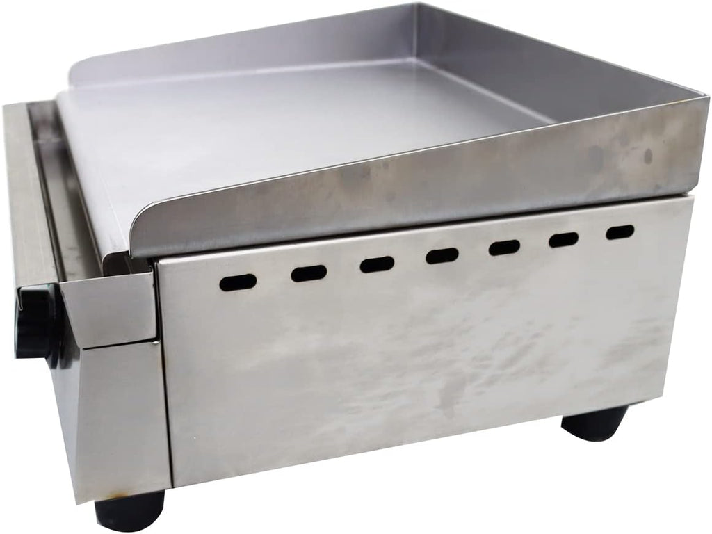 INTSUPERMAI Commercial Grill Griddle Teppanyaki Grill Countertop Griddle Flat Top Grill Hot Plate Stove with 12.6×10.24in/320×260mm Plate Size 50℃-300℃ Temperature Adjustable 110V 1200W