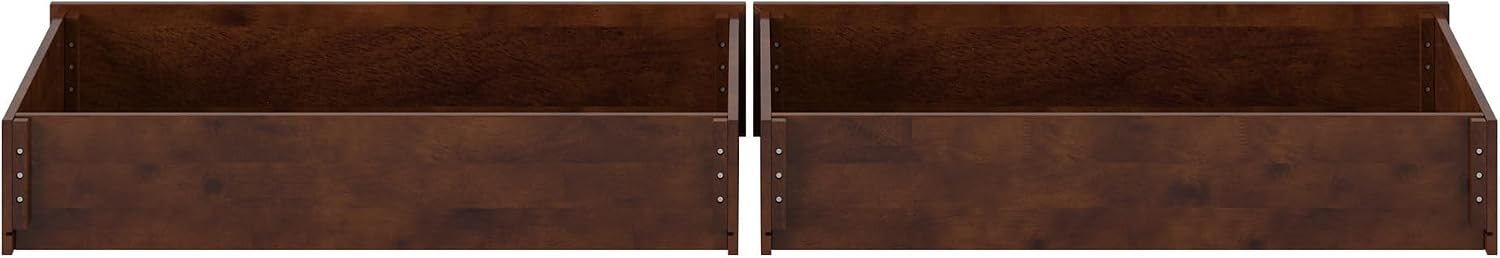 AFI, Mid-Century Modern Under Bed Storage Drawers, Queen/King/Twin XL, Walnut