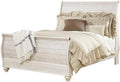 Ashley Furniture Willowton Queen Sleigh Bed in Whitewash