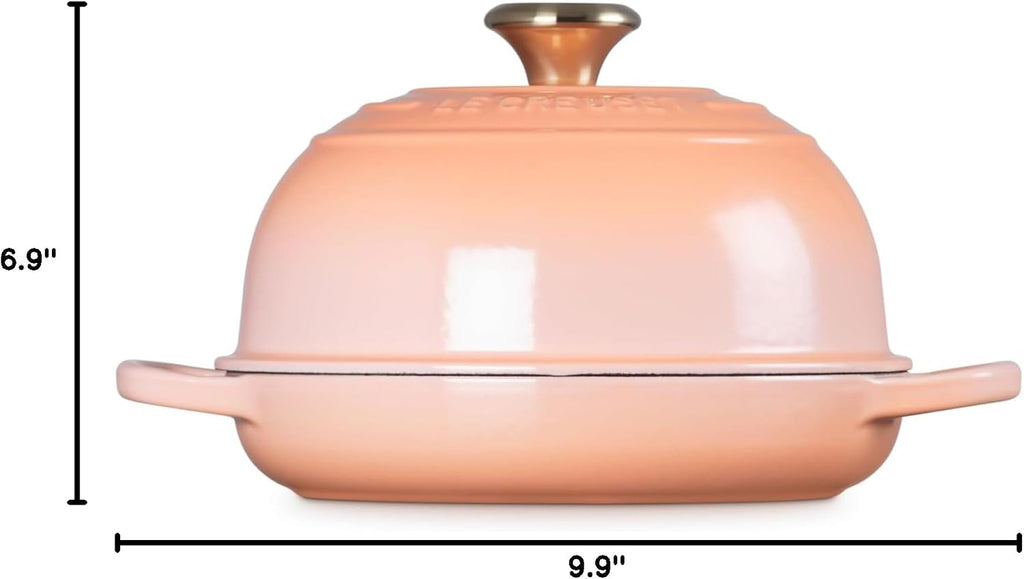 Le Creuset Enameled Cast Iron Signature Round Bread Oven, 9.5 inch, Peche