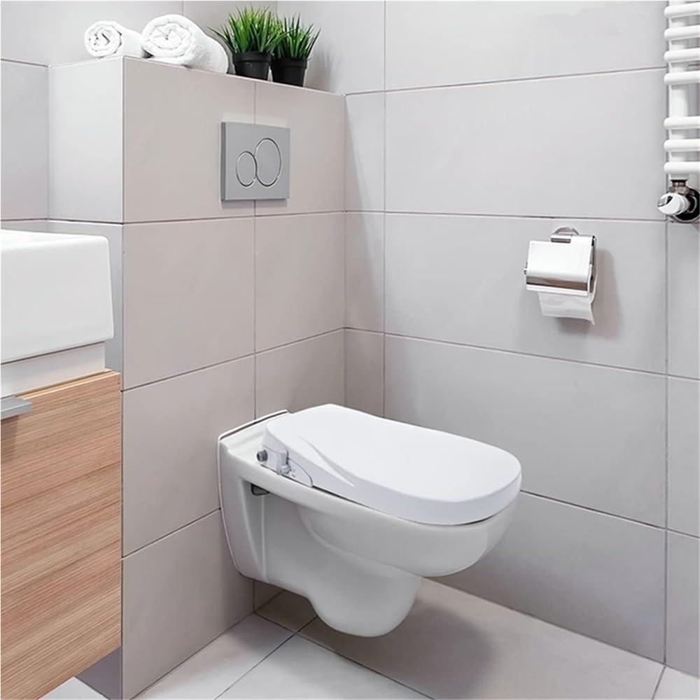 Intelligent Flushing Toilet Cover Female Washing Buttocks Seat Non-electrical Cleaning Stool Lid with Bidet(U-shape)