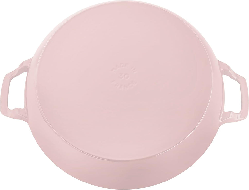 Staub Cast Iron 3.5-qt Braiser with Glass Lid - Peony Pink