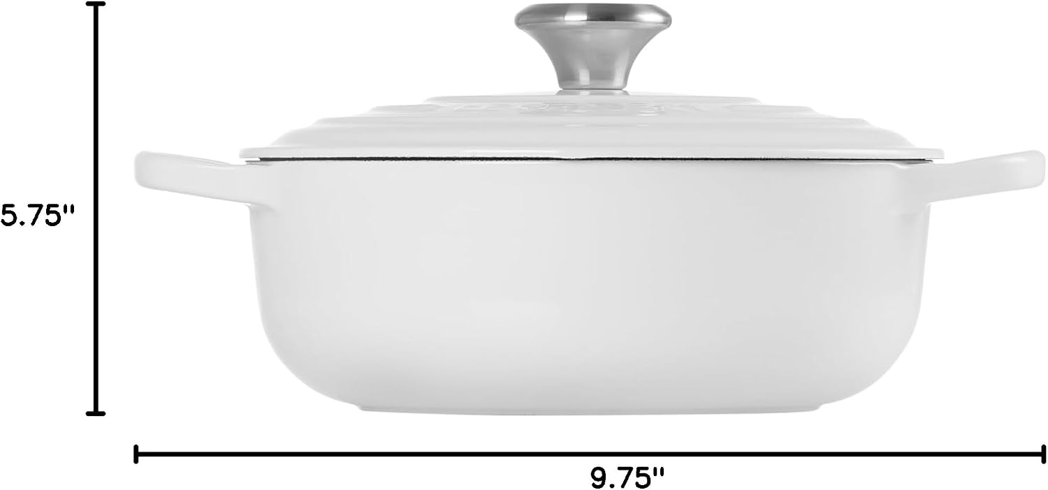 Le Creuset Enameled Cast Iron Signature Sauteuse Oven, 3.5 qt., White