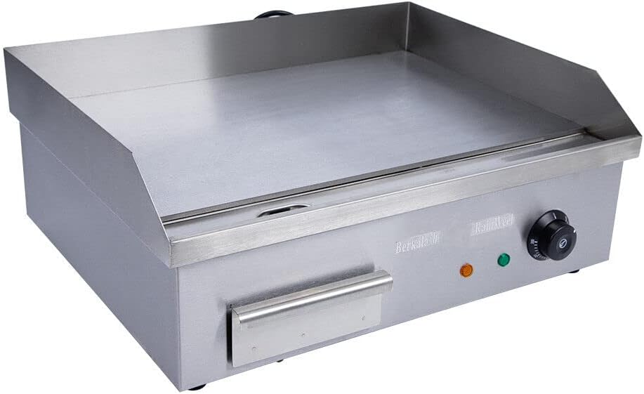 110V 3000W Electric Griddle Commercial,Flat Top Grill Countertop Griddle Hot Plate,Commercial Griddle Restaurant Kitchen for Snack Making in Commercial Places & Snack Bars & Cafes