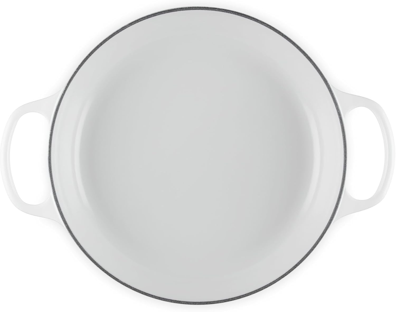 Le Creuset Enameled Cast Iron Signature Round Braiser with Glass Lid, 2.25 qt., White
