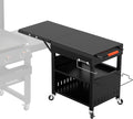 Outdoor Grill Table Cart for Blackstone 28'/36' Omnivore Griddle, 50' x 22' Large Outdoor Kitchen Island with Foldable Side Table for Blackstone 17'/22' Griddle, Home BBQ, Tailgates, Cookouts