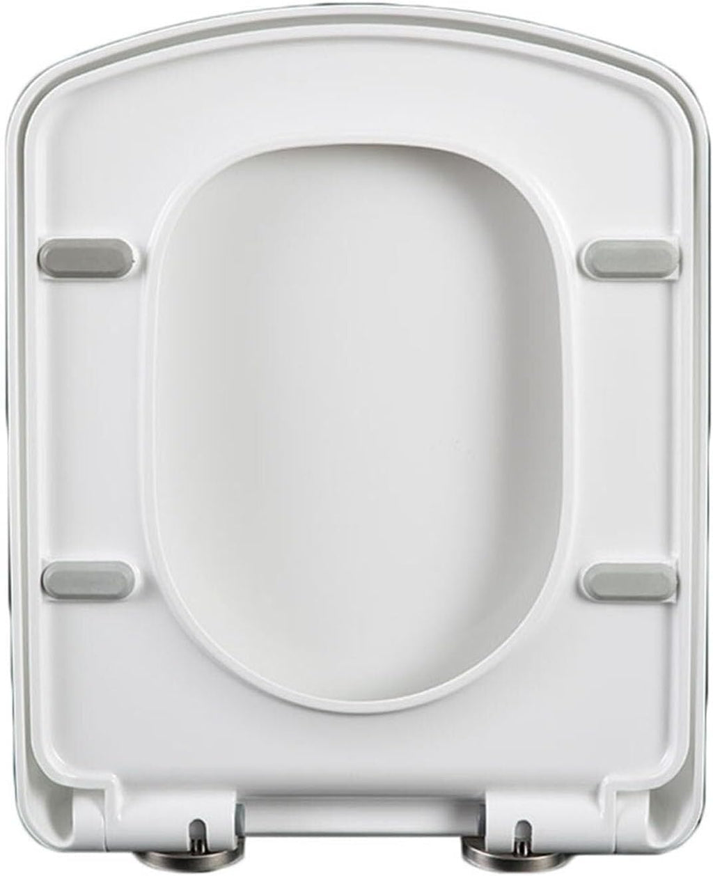 Round Corner Square Toilet Seat, Heavy Duty Urea-Formaldehyde, Soft Close, Quick Release, Brushed Hinges, Fit