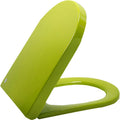 Soft Close Toilet Seats Round Toilet Seat Slow Close, Oval Toilet Seat with Non-Slip Seat Bumpers, Easy to Install (Grün)