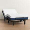 AbyssZen Adjustable Bed Frame with Side Rails, Electric Design for Comfort and Safety, Ideal for Seniors (Modern, Twin XL No Rail)