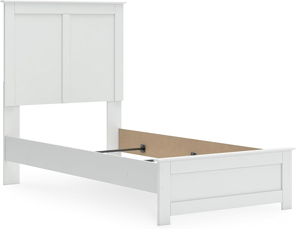 Signature Design by Ashley Bostwick Shoals Transitional Twin Panel Bed, Foundation or Box Spring Needed, White