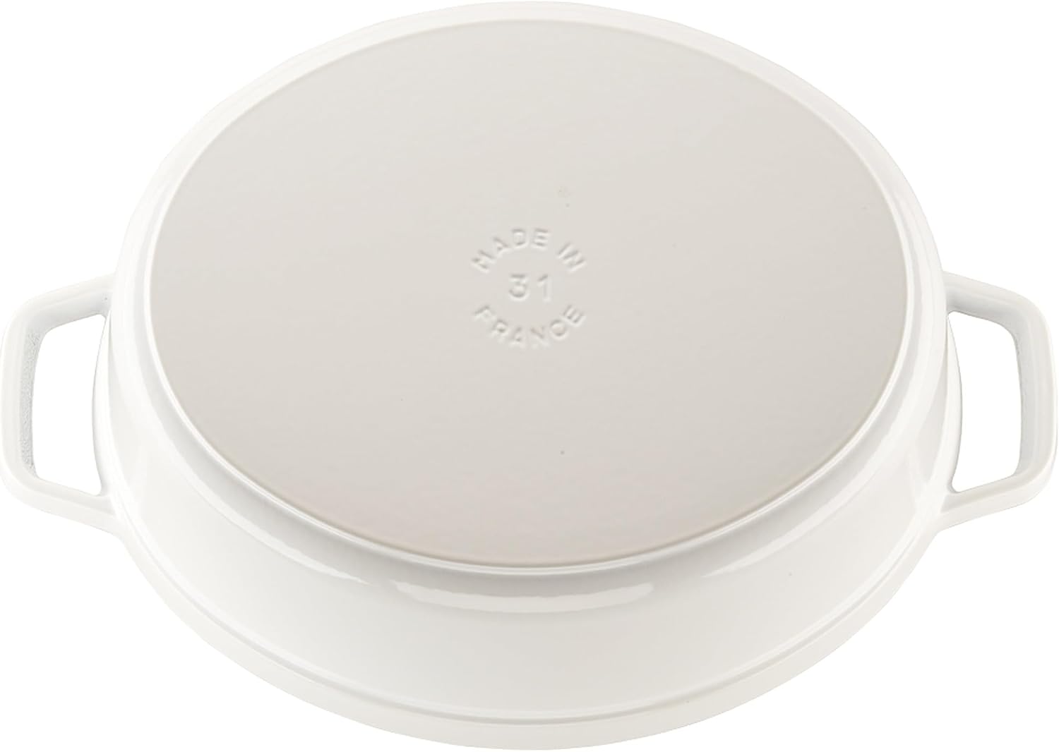 Staub Cast Iron Coq au Vin Cocotte, Dutch Oven, 5.75-quart, serves 5-6, Made in France, White