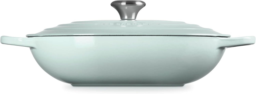 Le Creuset Enameled Cast Iron Signature Oval Casserole with Lid, 3.75 qt., Sea Salt