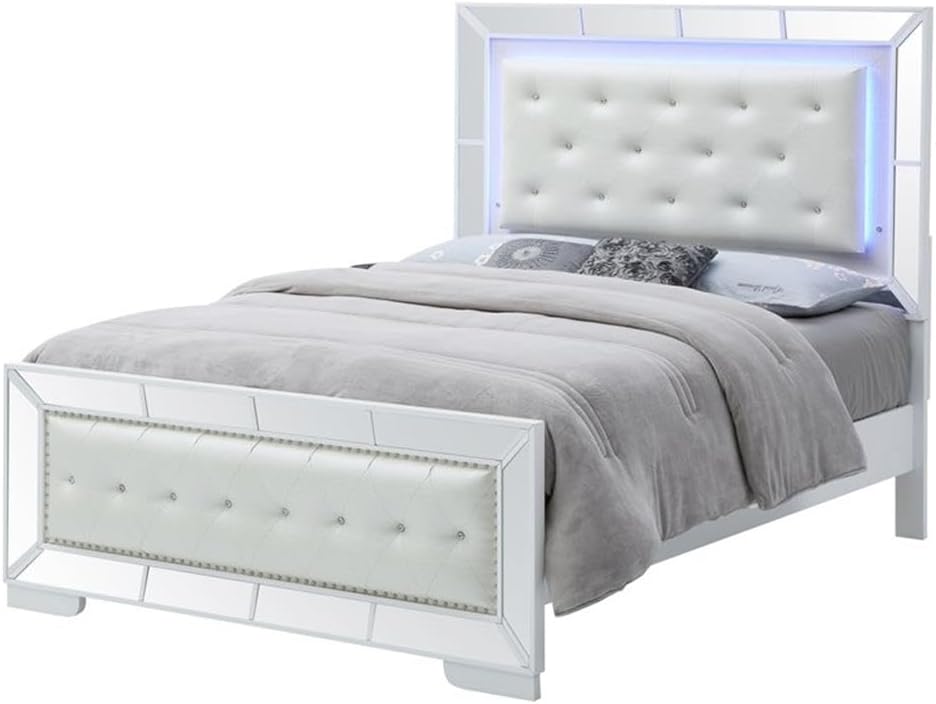 Glory Furniture Hollywood Hills Full Panel Bed in White