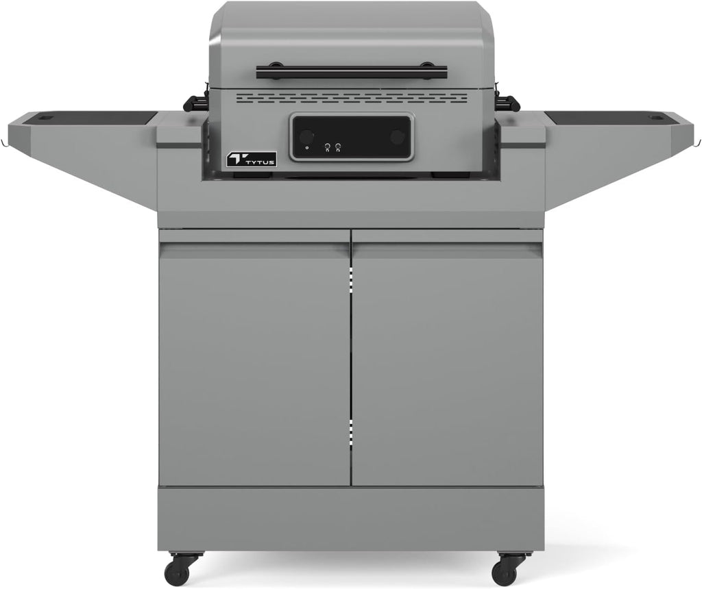 TYTUS Emberwood Outdoor Kitchen Island Grill Cart & Electric Griddle Grill – 318 Sq. In. Cooking Surface, 4.7 Cu. Ft. Storage, Removable Cutting Boards & Quick Assembly – Rolling Kitchen Island