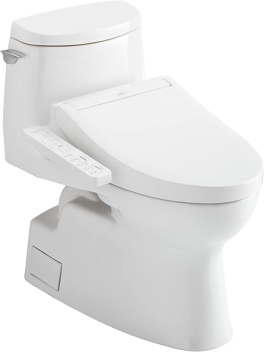 TOTO® WASHLET+® Carlyle® II 1G® One-Piece Elongated 1.0 GPF Toilet and WASHLET+® C2 Bidet Seat, Cotton White - MW6143074CUFG#01