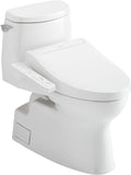 TOTO® WASHLET+® Carlyle® II 1G® One-Piece Elongated 1.0 GPF Toilet and WASHLET+® C2 Bidet Seat, Cotton White - MW6143074CUFG#01