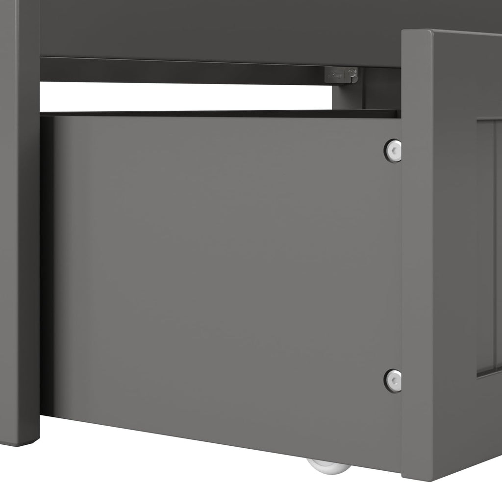 AFI, Nantucket Twin Size Wood Daybed Frame with 2 Storage Drawers, Grey