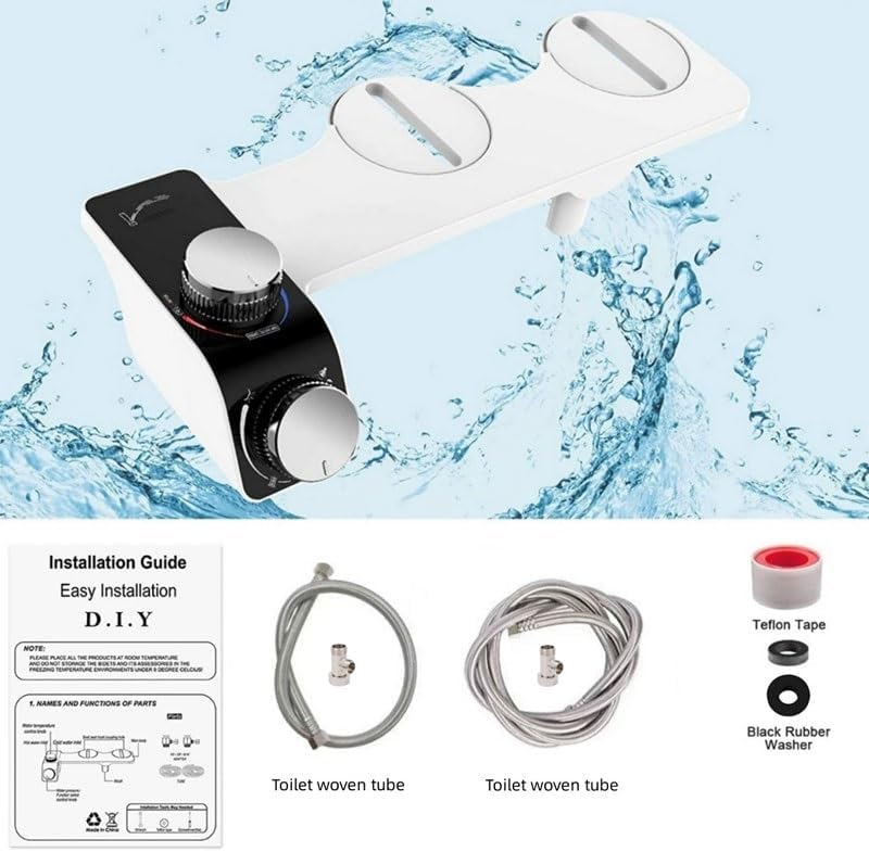 Easy-to-install Bidet Non-electric Smart Toilet Seat Buttocks Flusher Hot Cold Spray