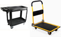 MaxWorks 80855 500-Pound Service Cart with Two Trays 30'X16' & 80876- Foldable Platform Truck Push Dolly 330 lb. Weight Capacity