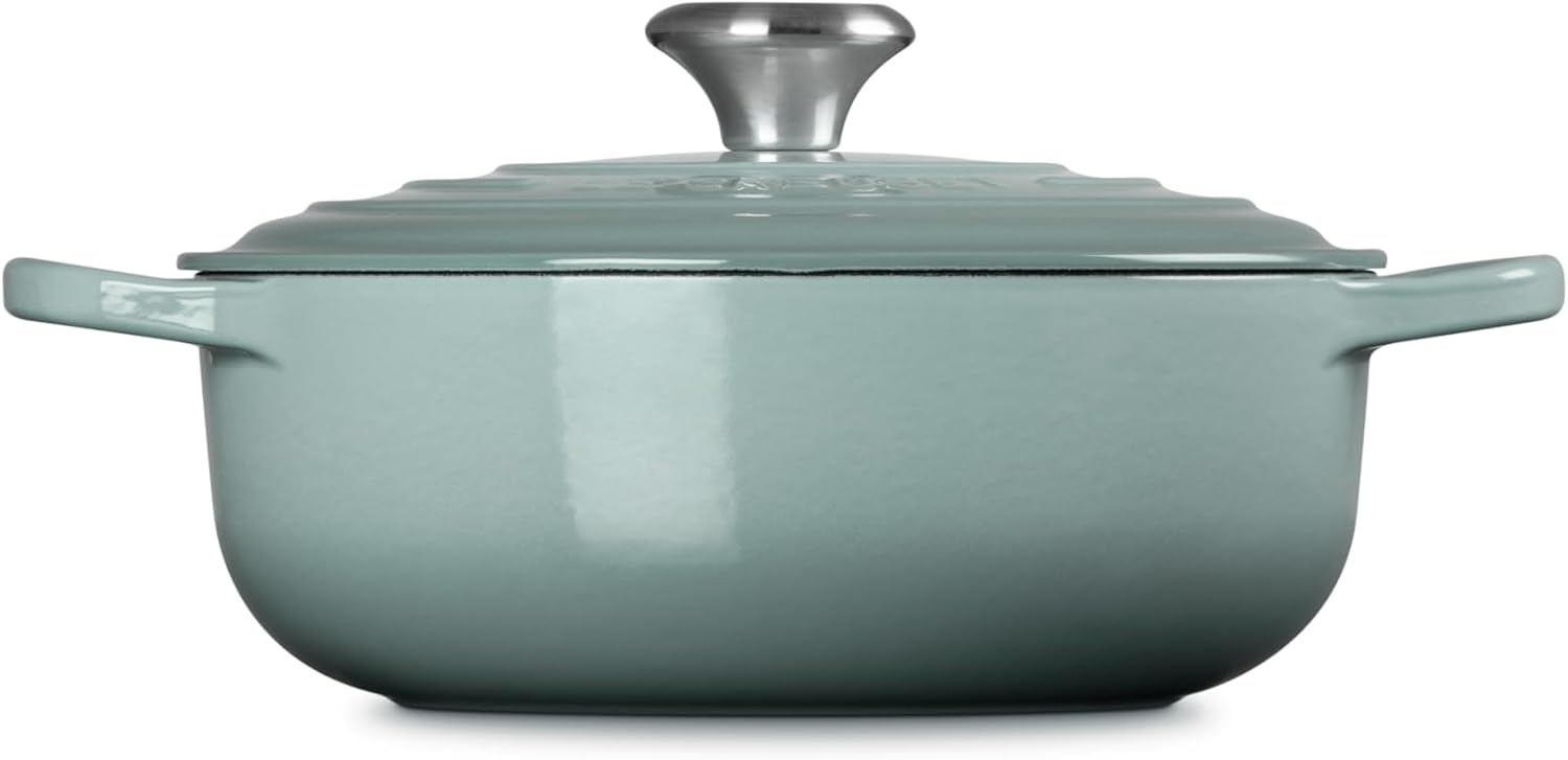 Le Creuset Enameled Cast Iron Signature Round Sauteuse, 3.5qt., Sea Salt