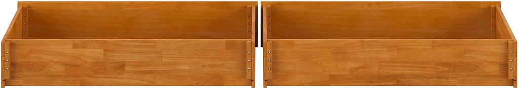 AFI, Mid-Century Modern Under Bed Storage Drawers, Queen/King/Twin XL, Light Toffee