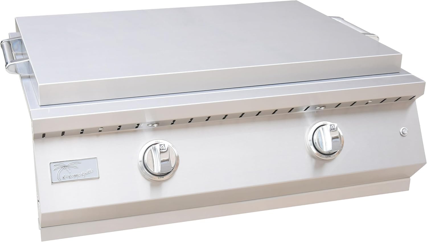 KoKoMo Grills 30 Inch Professional Outdoor Kitchen Teppanyaki Natural Gas Griddle | 304 Stainless Steel Flat Top Grill U-Shape Burners 36000 BTUs for Outdoor Cooking, BBQ and Patio Backyard
