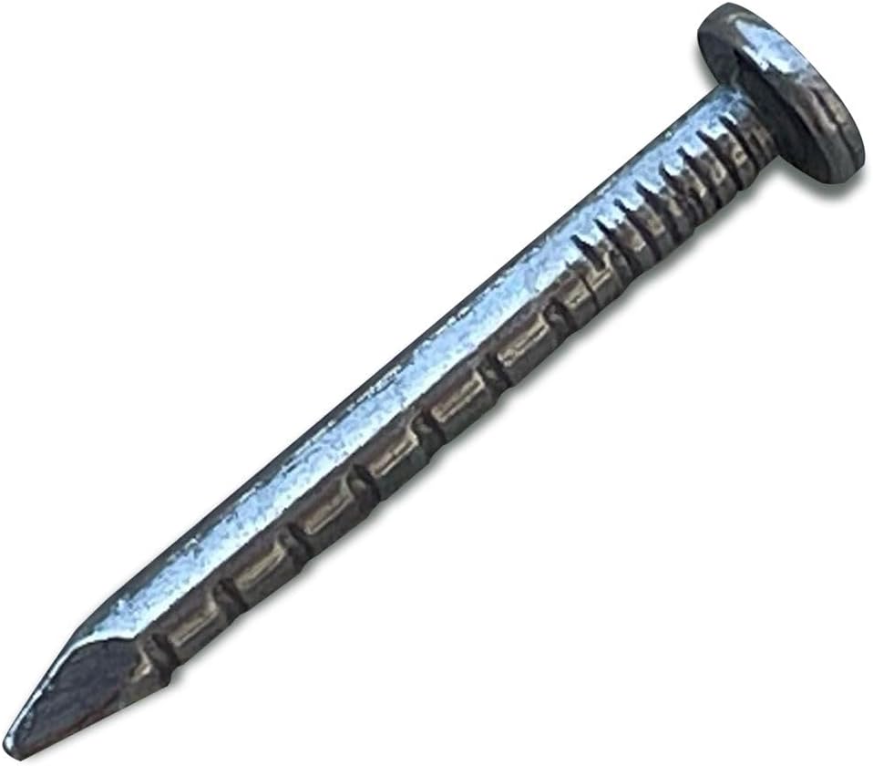 Sandbaggy 1-1/2' Joist Hanger Nails (appx. 150 nails/lb) - Barbed Shank, 9 Gauge Steel, 5/16' Diameter Round Head - 4d Nail (200, Pounds)