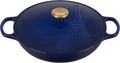 Le Creuset Eiffel Tower Collection Enameled Cast Iron Signature Braiser with Lid, 3.5 qt., Indigo