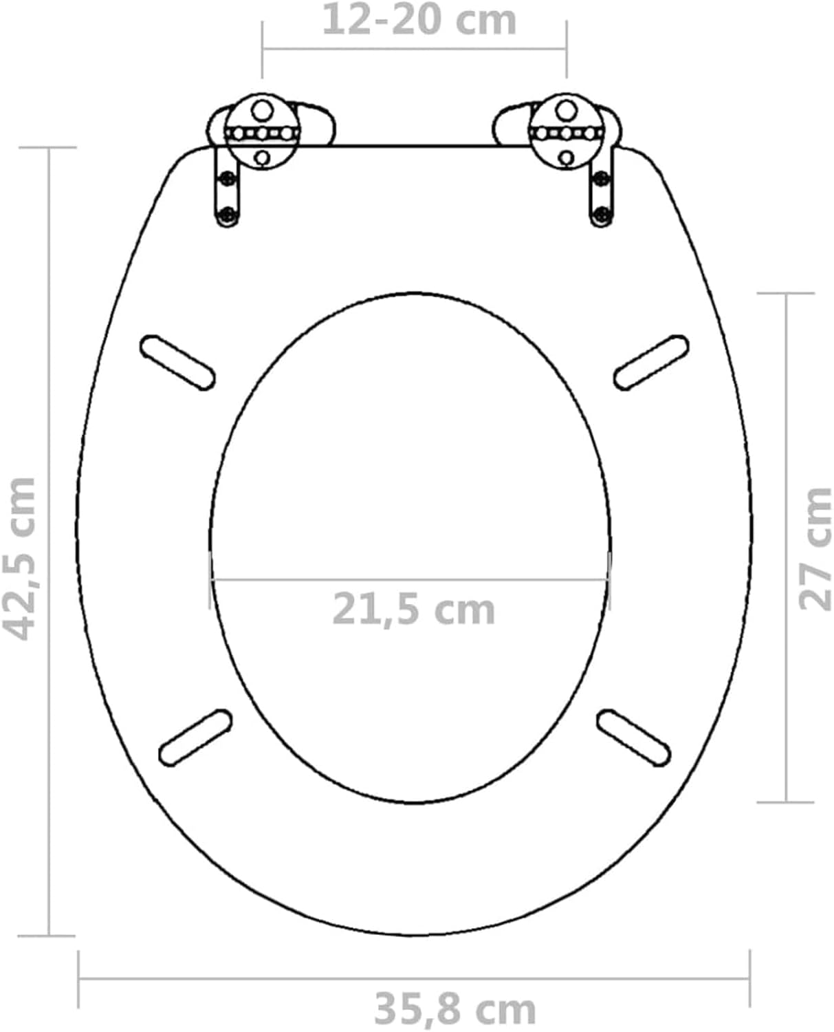Toilet Seats with Soft Close Lids 2 pcs MDF Black Toilet & Bidet Seats