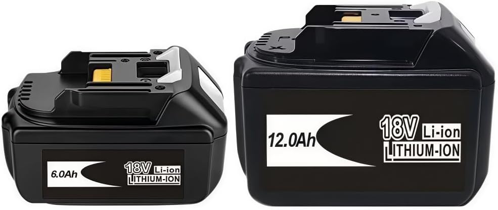 18V Li-ion Battery Compatible with LXT BL1860B BL1850B Replacement for BL1830B BL1840B LXT400 Cordless Circular Saw Angle Grinder & Blower High Capacity(6.0Ah x1 12.0Ah x1)