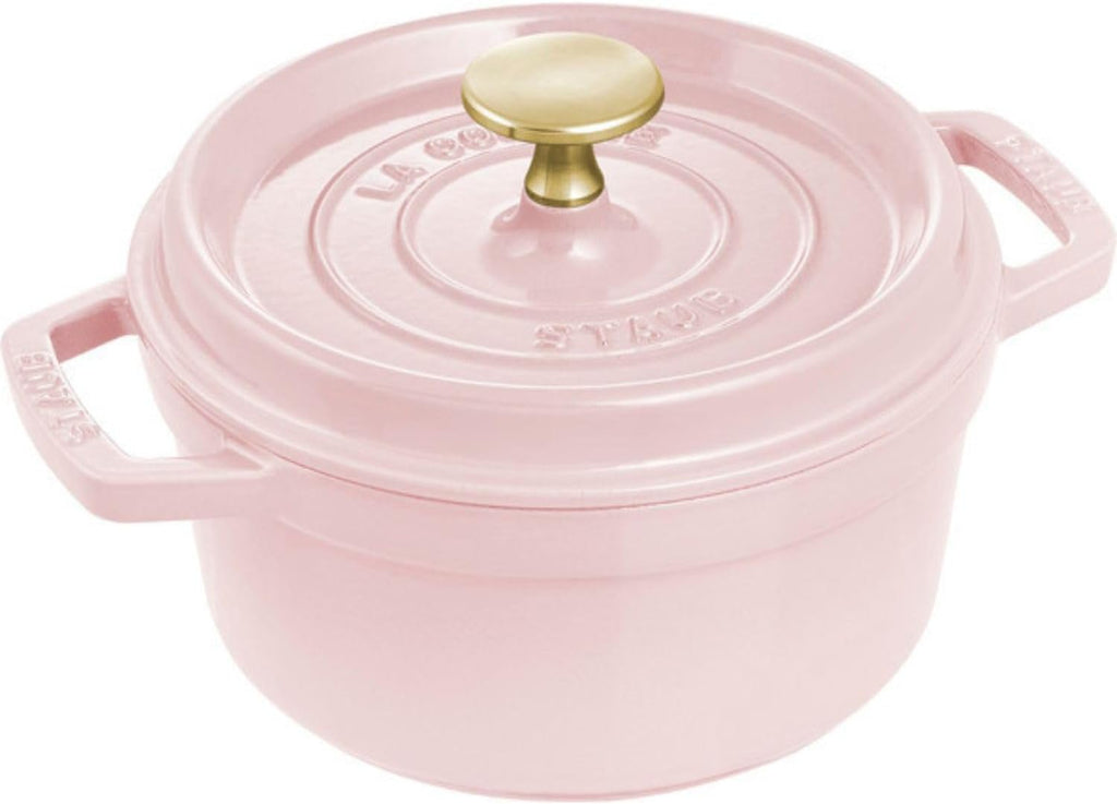 staub Cocotte Round Sorbet Rose Z1032-758 'Pico Cocotte Round Sorbet Rose 6.3 inches (16 cm) Pink Two-Handed Casting, Enameled Pot, Induction Compatible