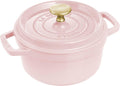 staub Cocotte Round Sorbet Rose Z1032-758 'Pico Cocotte Round Sorbet Rose 6.3 inches (16 cm) Pink Two-Handed Casting, Enameled Pot, Induction Compatible