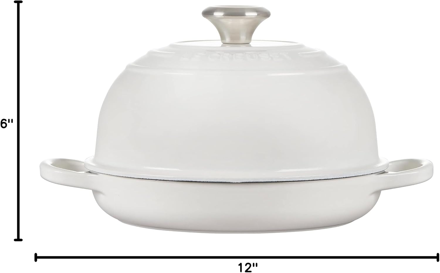 Le Creuset Enameled Cast Iron Signature Round Bread Oven, 9.5 inch, White