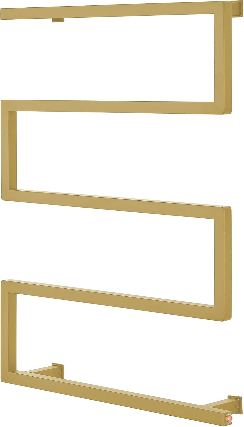 Swiss Madison Voltaire 5-Bar Electric Towel Warmer Heated Towel Racks for Bathroom in Brushed Gold