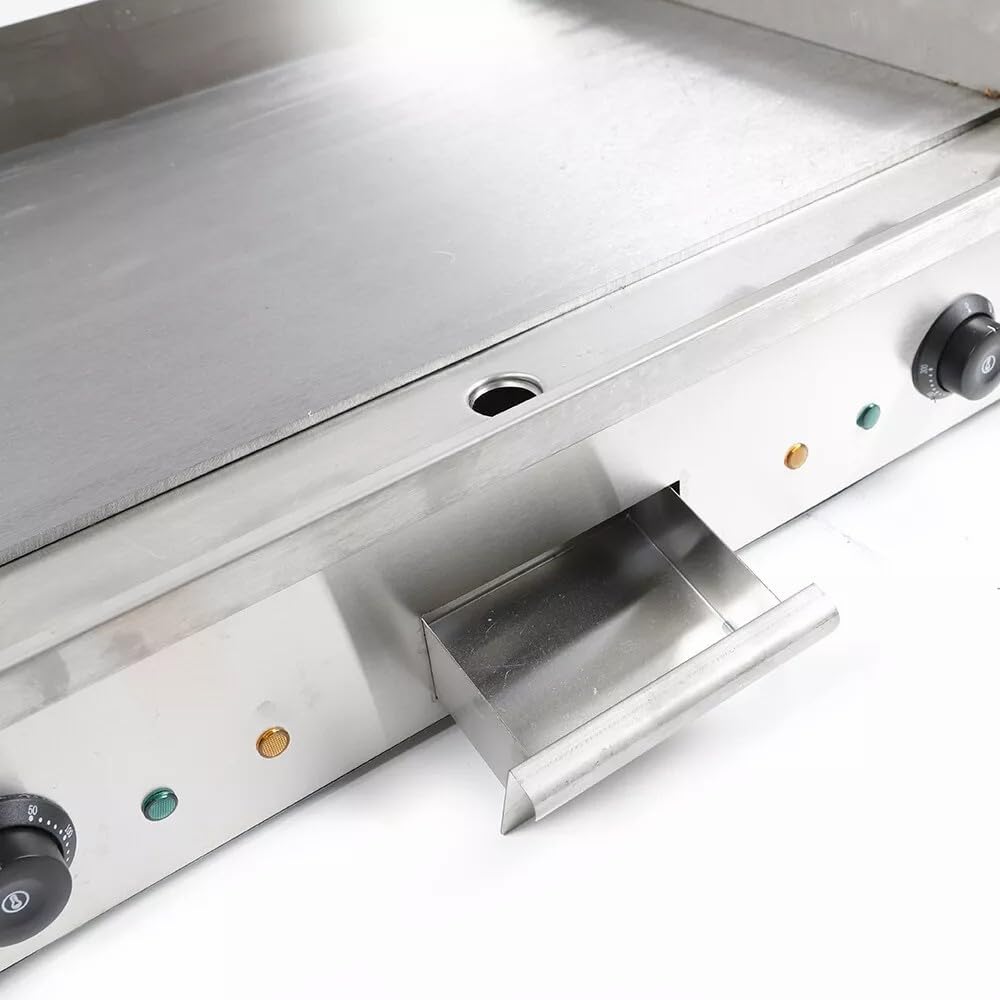 Electric Griddle Cooktop 110V Commercial Electric Countertop Griddle 29' Flat Top Grill BBQ Hot Plate for Cooking Pancakes Crispy Bacon Pizza 50-300℃